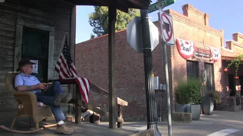 Old man with knife. old town Stock Footage 24845077