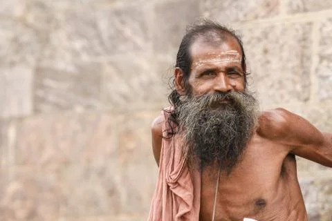 Old Man at Konark Stock Photos