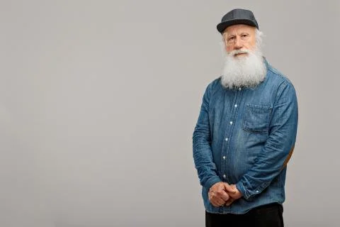 Old man with a long beard Foto stock