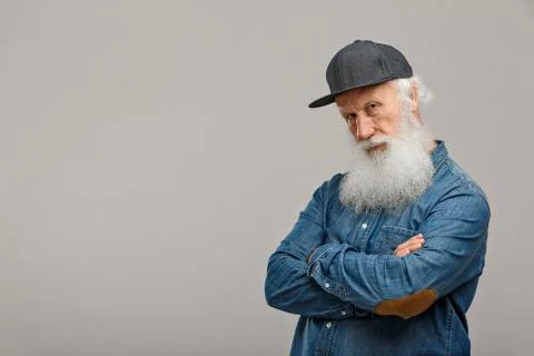 Old man with a long beard Foto stock