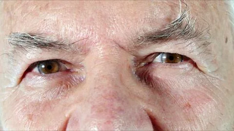 Old Man is Looking Thoughtful Close Up Stock Photos