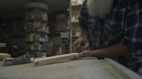 The old man male carpenter Stock Footage 66371013