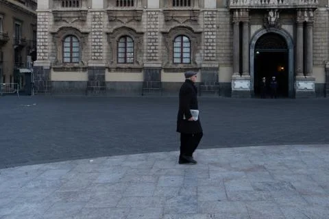 Old Man with Newspaper Stock Photos