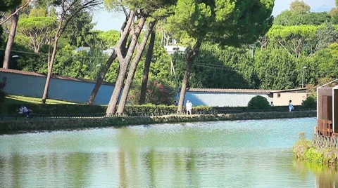 An old man at the park Stock Footage 8567765