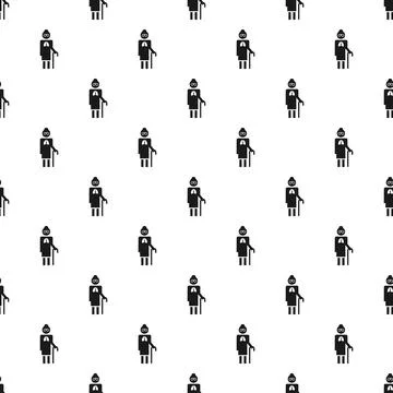 Old man pneumonia lung pattern seamless vector Illustrazione stock