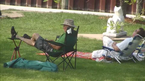 Old Man Reading Book in Park Stock Footage 11106019