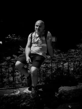Old man is resting Stock Photos