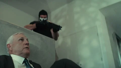 Old man scared from the robbers Stock Footage 262502304