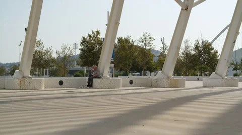 Old man sitting Stock Footage 43897432