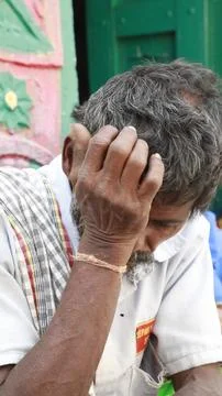 Old man sleeping at home Stock Photos