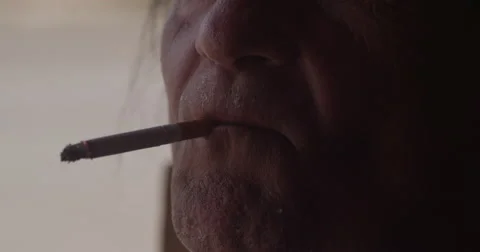 Old Man Smoking Stock-Footage 45805916