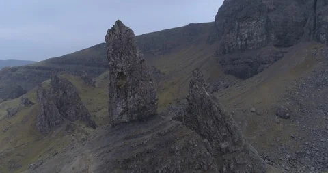 Old man of Storr closeup Stock Footage 108294598