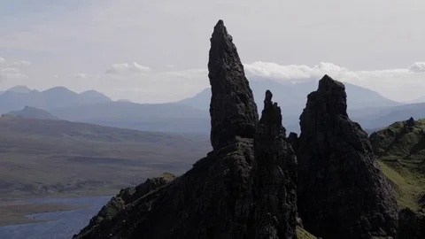 Old man storr isle of skye scotland timelapse mountains Stock Footage