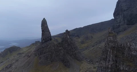 Old man of Storr in Skye Stock Footage 108414220