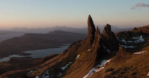 Old man of Storr sunrise Stock Footage 88068554