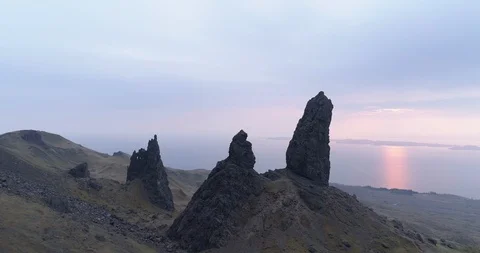 Old man of Storr sunrise Stock Footage 108317155