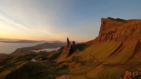 Old Man of Storr Time Lapse Sunrise 库存影片 150124853