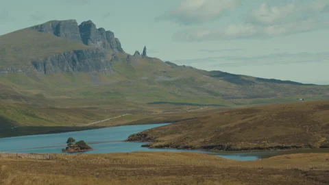 The old man of storr time lapse, Scotland, Isle of Skye Stock Footage 248594978