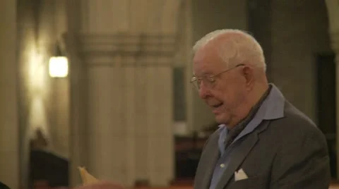 Old man talking Stock Footage 10712452