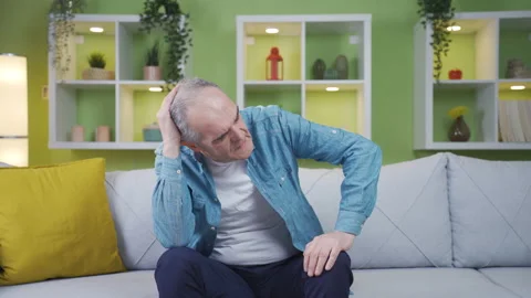 Old man tired of being alone. Stock Footage 237792742