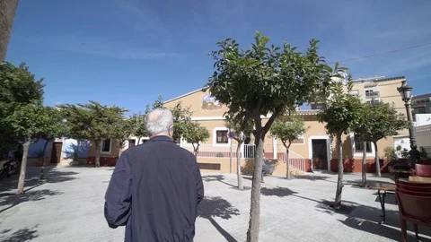 Old man tourist Stock Footage 89693004