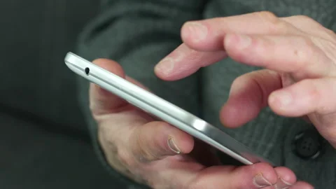 Old man using tablet indoors Stock Footage 234296796