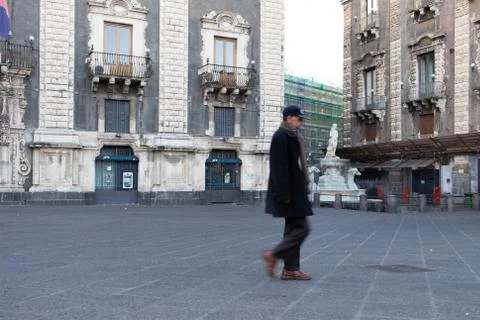 Old Man walking Stock Photos