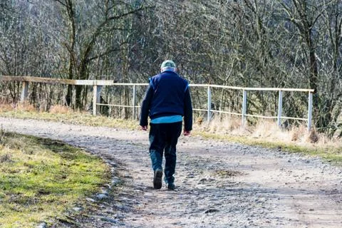 Old man wanders Stock Photos