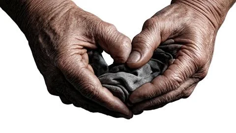 Old man working hands Illustrazione stock