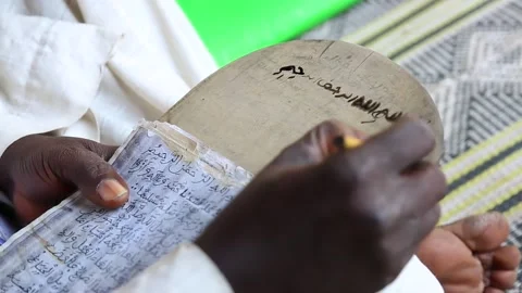 Old man writing Arabic Stock Footage 151360849