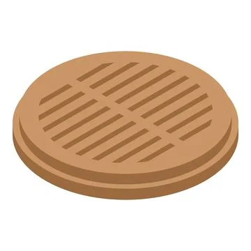 Old manhole icon, isometric style Stock Illustration