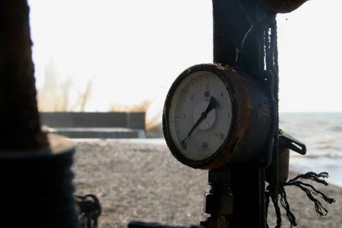The old manometer Foto stock