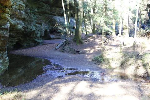 Old Man's Cave unit, Hocking Hills State Park, Ohio Stock Photos