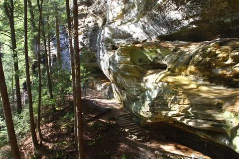 Old Man's Cave unit, Hocking Hills State Park, Ohio Stock Photos