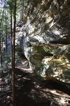Old Man's Cave unit, Hocking Hills State Park, Ohio Stock Photos