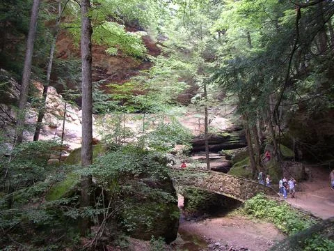 Old Man's Cave unit, Hocking Hills State Park, Ohio Stock Photos