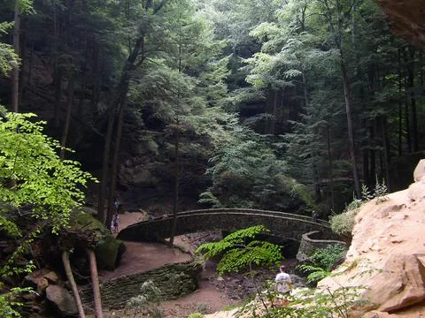 Old Man's Cave unit, Hocking Hills State Park, Ohio Stock Photos