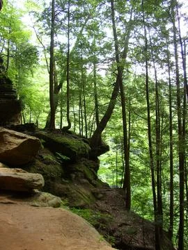 Old Man's Cave unit, Hocking Hills State Park, Ohio Stock Photos