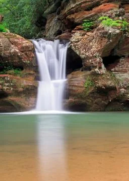 Old Man's Cave Upper Falls Stock Photos