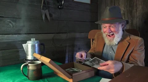 Old man's memories Stock Footage 45811828