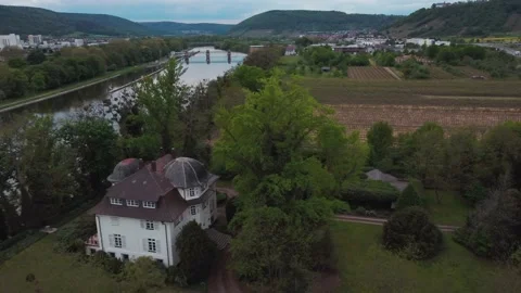 Old mansion by the river Stock Footage 154487270