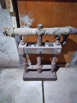 Old manual press Stock Photos