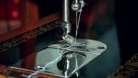 The old manual sewing machine Stock Photos