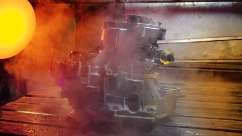 Old manual transmission from a front-wheel drive car for repair Video stock 336169928
