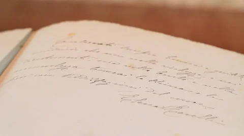 Old manuscript letter diary panoramic Видео 61283323