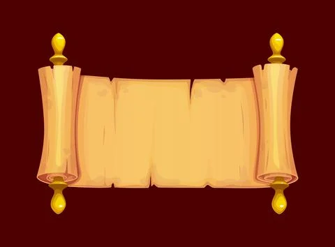 Old manuscript parchment or ancient paper scroll Stock Illustration