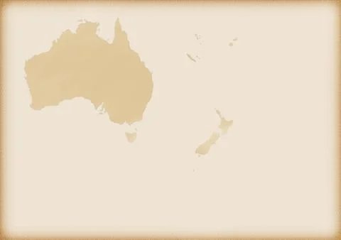 Old map of australia and new zealand Stock Illustration