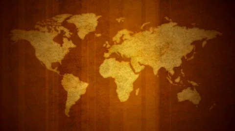 Old map bright loop Stock Footage 636788