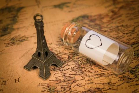 Old map decorations. Stock Photos