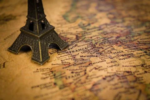 Old map decorations. Stock Photos